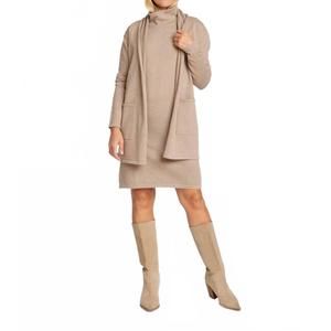 NEW BURGESS SWEATERS travel coat in mocha
